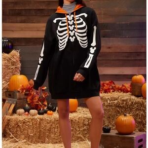 Skeleton hoodie dress